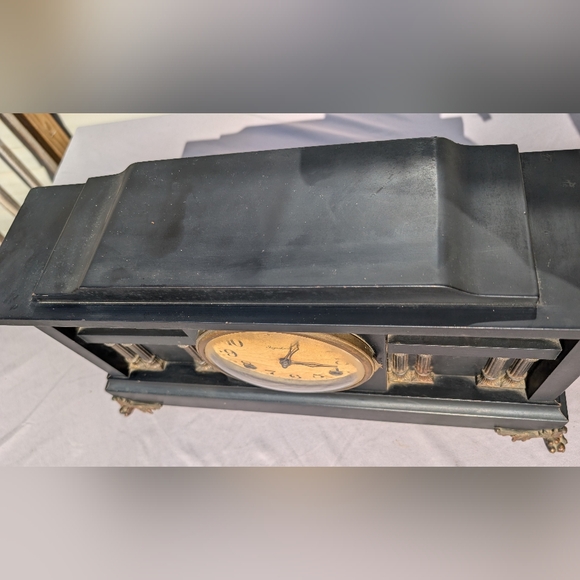 Antique Rare Ingraham Palace mantel clock missing pendulum & Key not tested - Picture 10 of 12